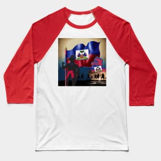 Haitian Independence Tribute Baseball T-Shirt